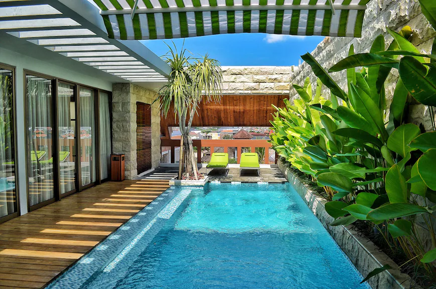 Private pool at TS Suites villa