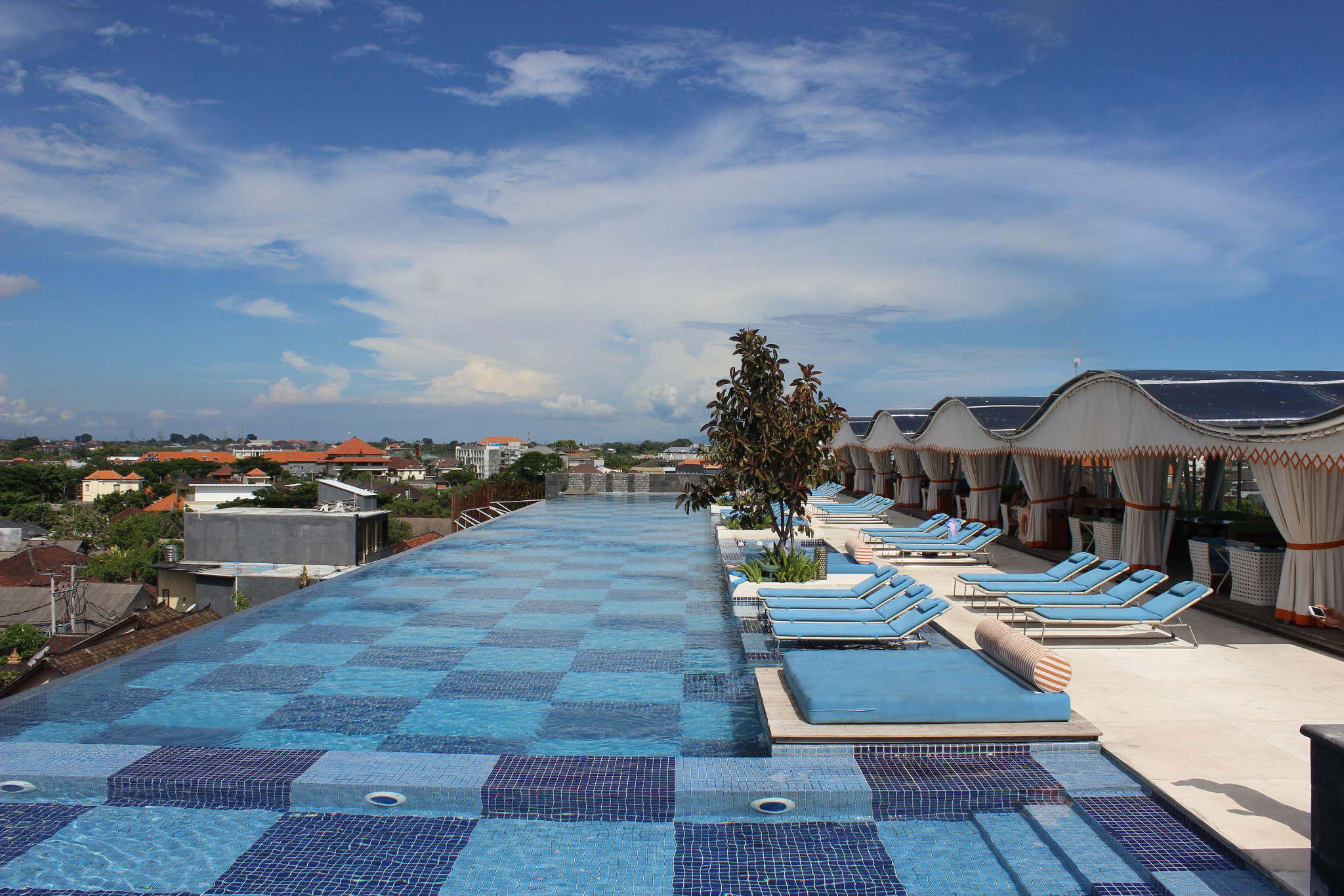 TS Suites rooftop pool overlooking Seminyak